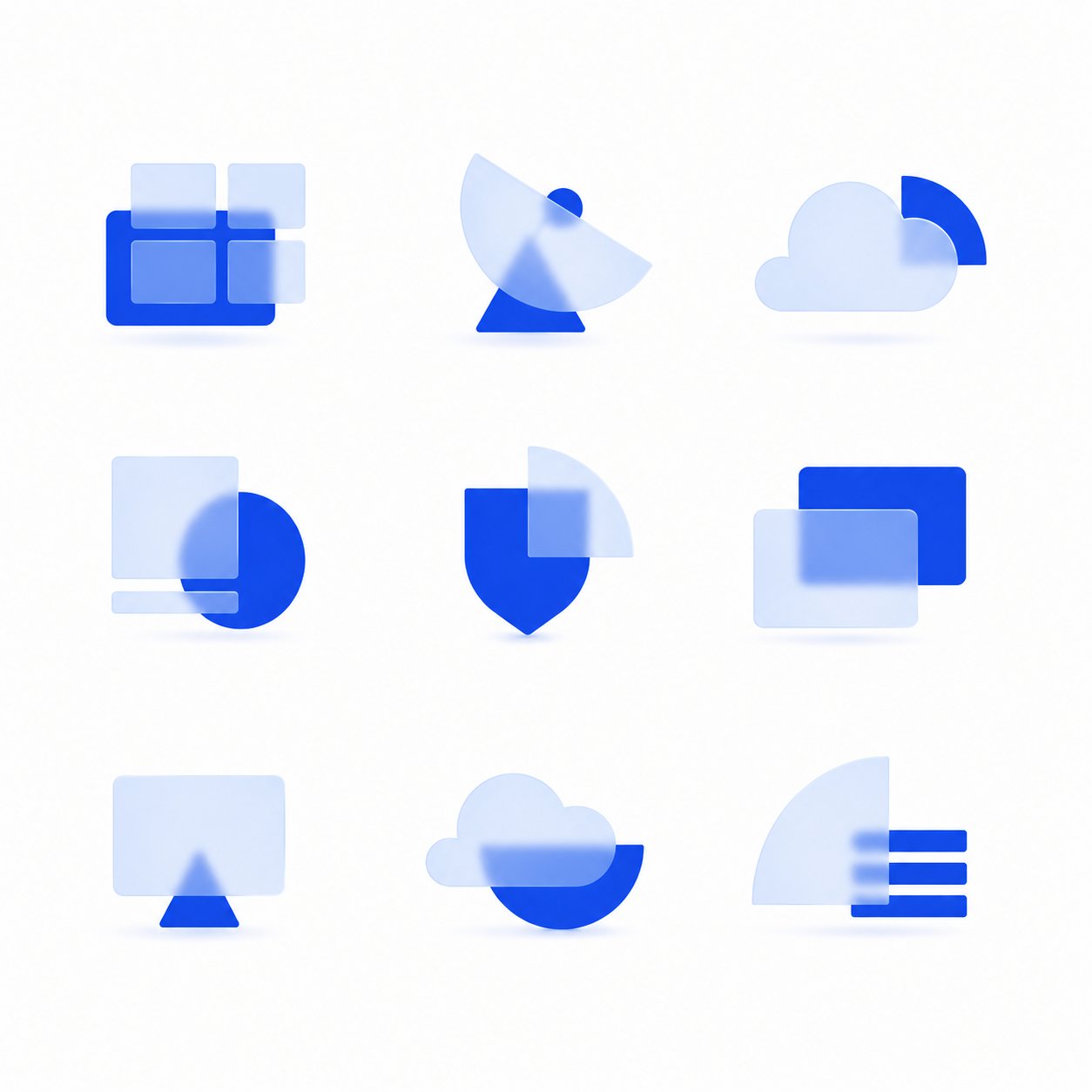 Glass icon set